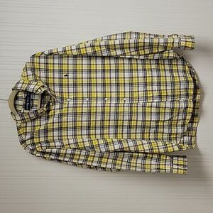 Ralph Lauren plaid button down long sleeve yellow shirt men's XL